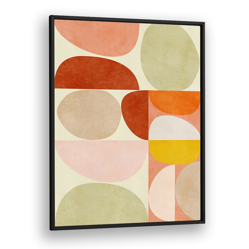 Bright and modern PASTEL GEOMETRY, ABSTRACT PAINTINGS by Ana Rut Bre, perfect for elevating your space.