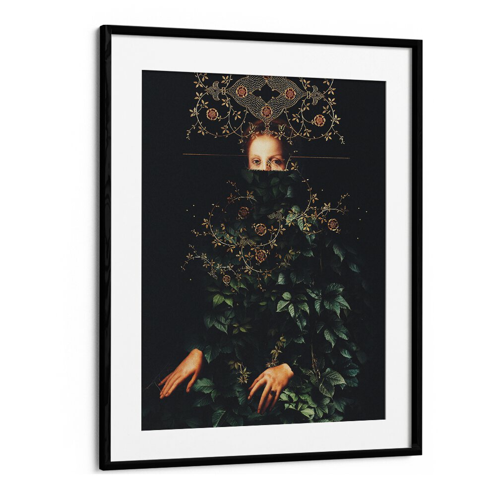 Captivating PATIENCE II, SURREAL ART PRINTS by Frank Moth, featuring surrealism in a stunning black frame.