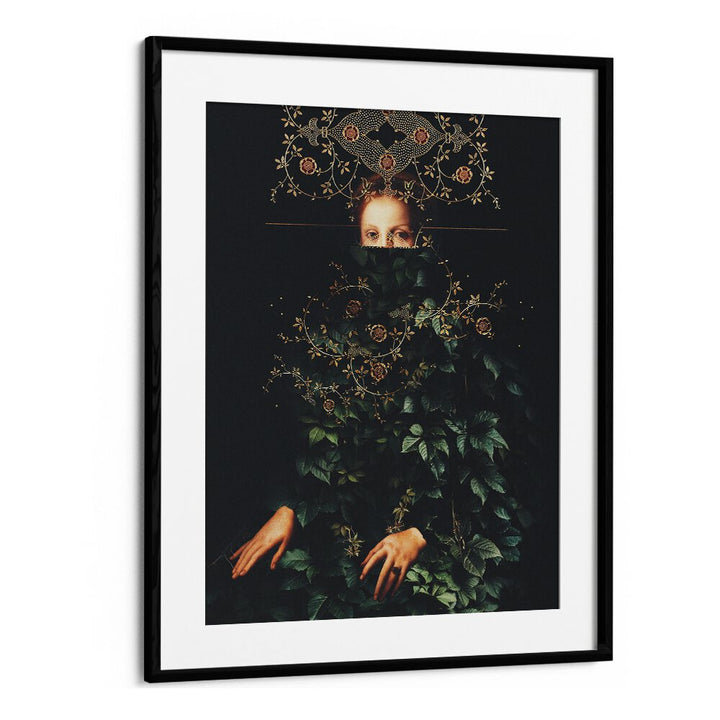 Captivating PATIENCE II, SURREAL ART PRINTS by Frank Moth, featuring surrealism in a stunning black frame.