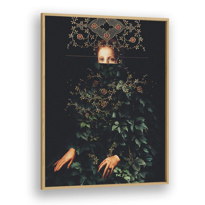 Captivating PATIENCE II, SURREAL ART PRINTS by Frank Moth, framed in oak, blends imagination and artistry beautifully.