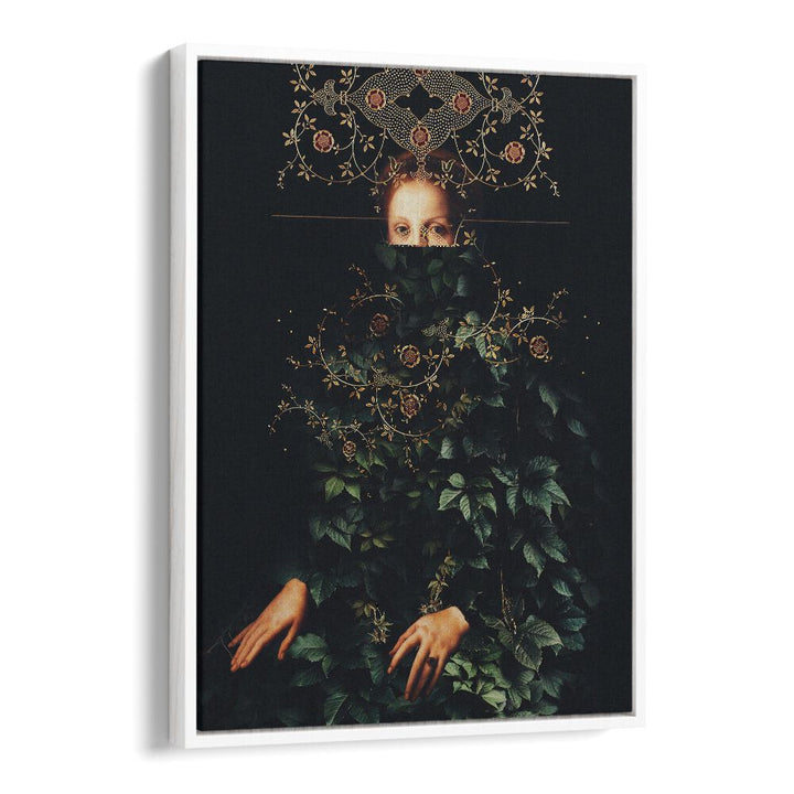 Captivating PATIENCE II, SURREAL ART PRINTS by Frank Moth, featuring a blend of nature and surrealism in a white frame.