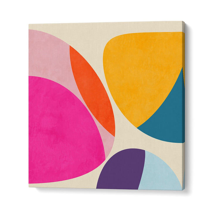 Vibrant colors and shapes in PATTERN III MID BUNT III, ABSTRACT PAINTINGS by Ana Rut Bre for a unique artistic touch.