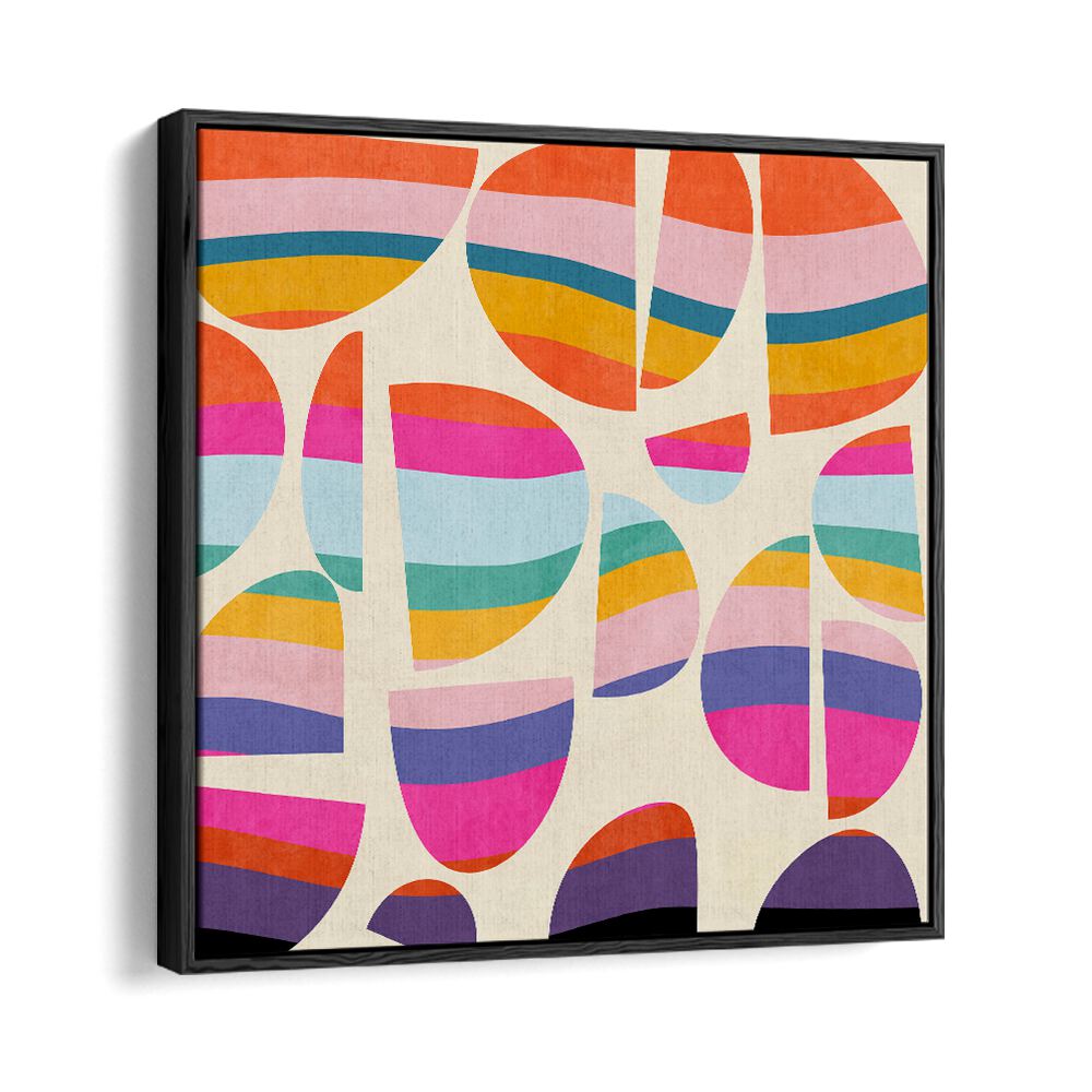 Colorful geometric design of PATTERN III MID BUNT V KOPIE, ABSTRACT PAINTINGS by Ana Rut Bre for vibrant spaces.