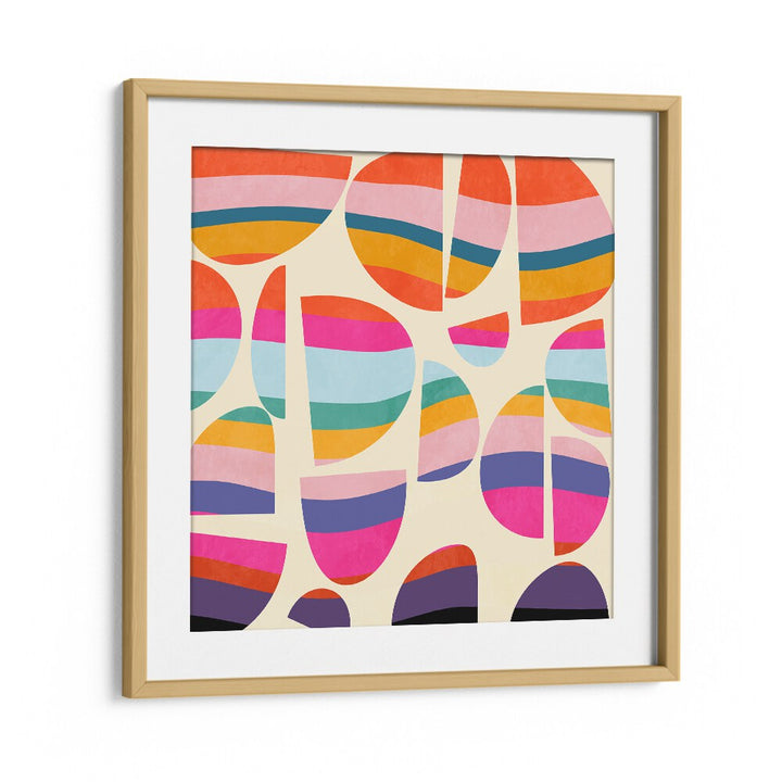 Bright and colorful abstract art, PATTERN III MID BUNT V KOPIE, by Ana Rut Bre, elevates any space beautifully.