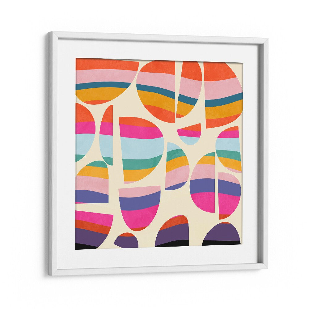 Vibrant PATTERN III MID BUNT V KOPIE, ABSTRACT PAINTINGS by Ana Rut Bre, enhances any space with bold colors.