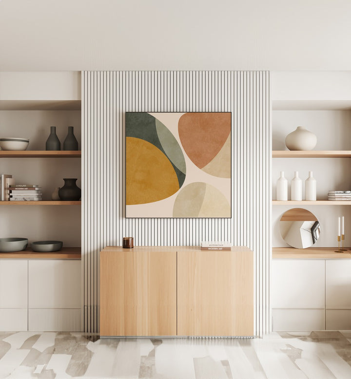 Transform your space with PATTERN III MID EARTH II, ABSTRACT PAINTINGS by Ana Rut Bre, showcasing modern artistic flair.