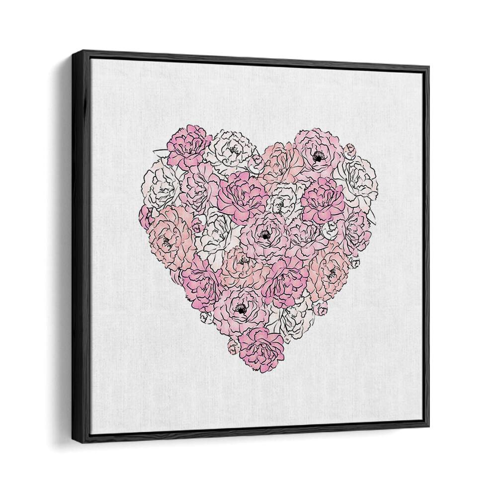 Stylish PEONY HEART fashion posters by Martina feature a floral heart design, adding elegance to any space.