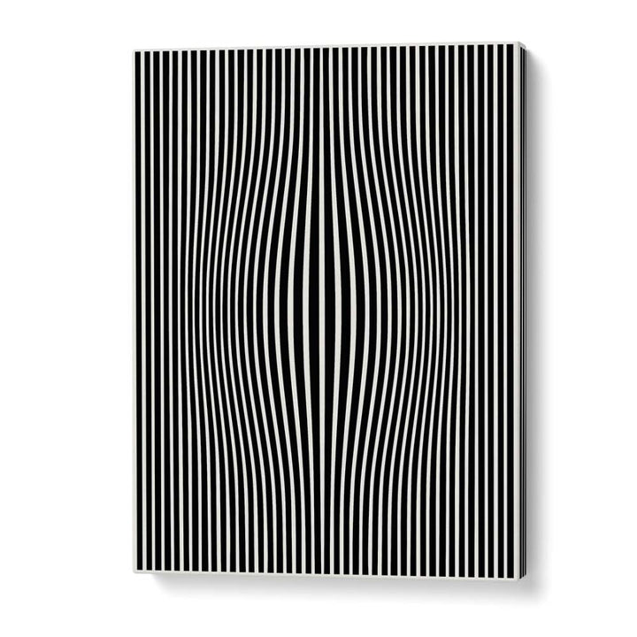 Perceptive Phantasmagoria, abstract paintings featuring mesmerizing black and white lines, by Preayna. Perfect for art lovers.