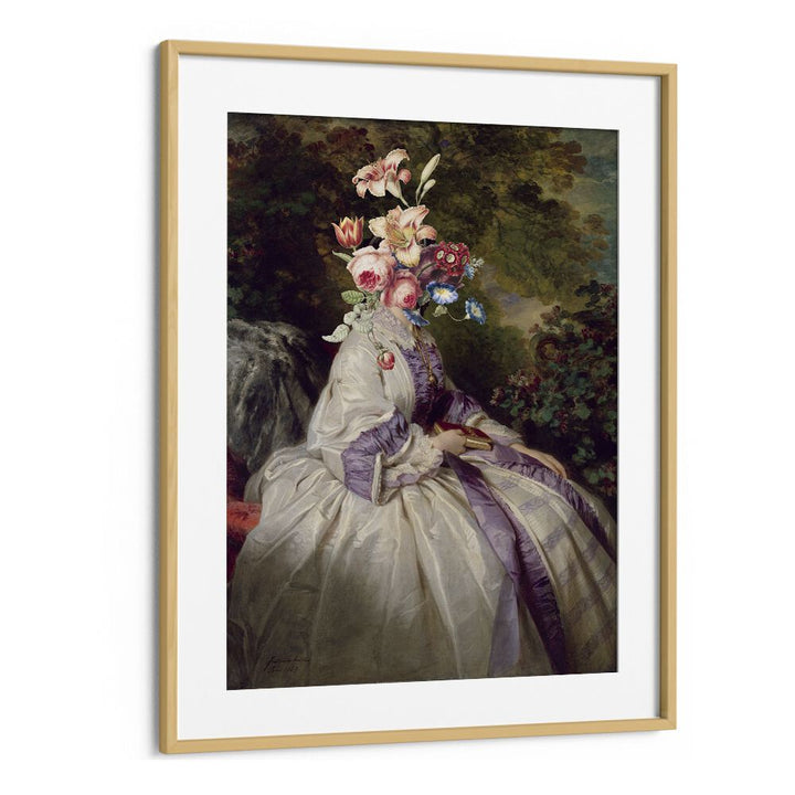 Exquisite PERSONAL GARDEN, ALTERED ART PRINTS in an oak frame, perfect for enhancing your living space.