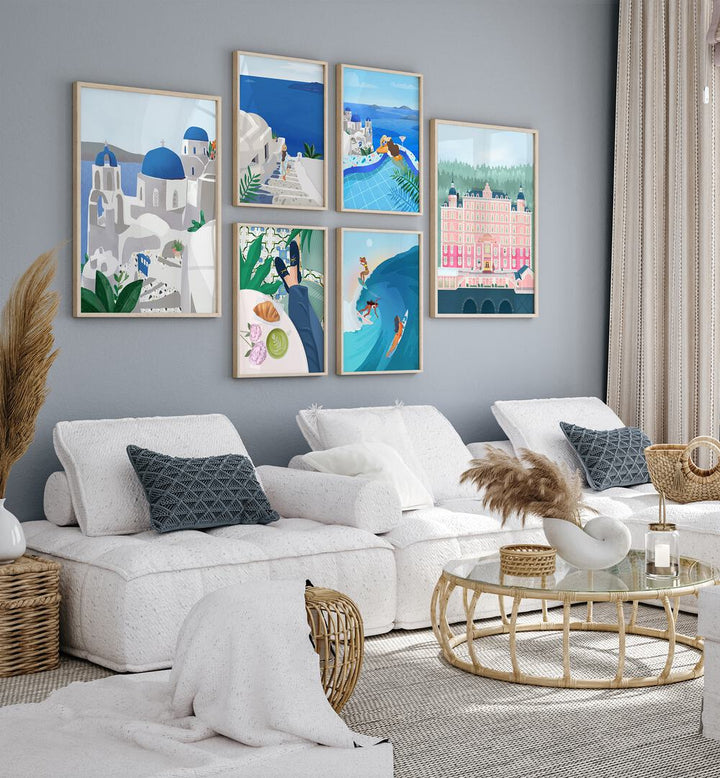 Stunning PETRA LIDZE GALLERY WALL featuring art prints, perfect for creating beautiful GALLERY WALLS in your home.