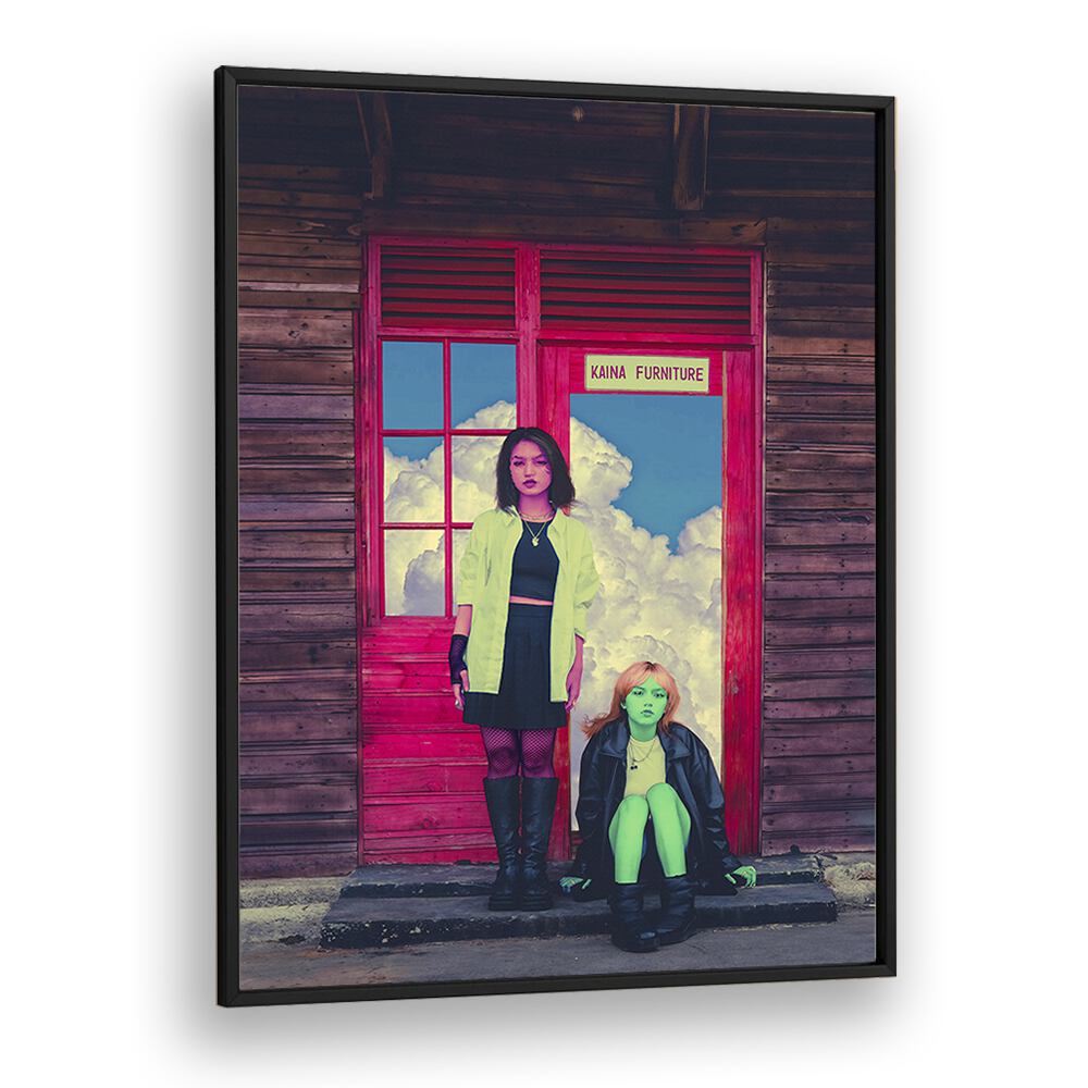 Vibrant PINK AND GREEN, SURREAL ART PRINTS by Cosmo Zach, blending imagination and creativity in every detail.
