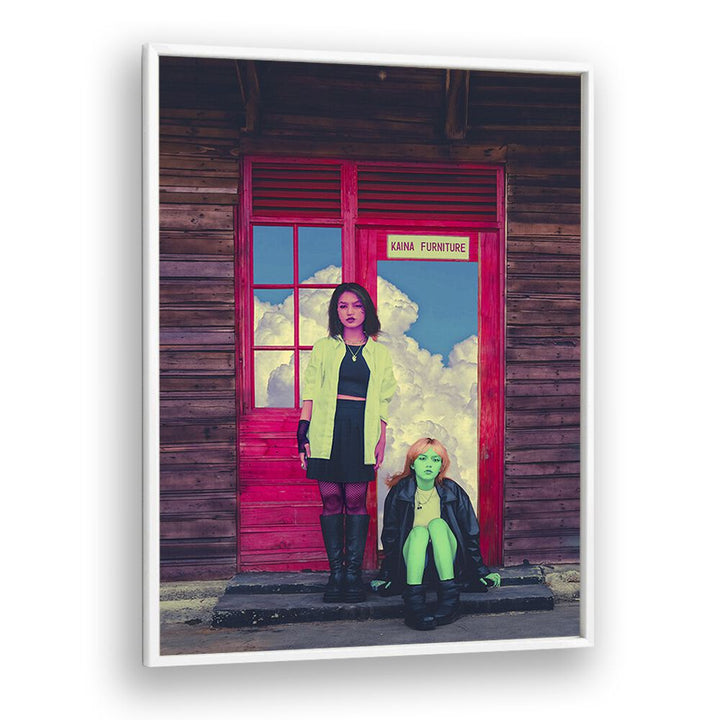 Elegant PINK AND GREEN, SURREAL ART PRINTS by Cosmo Zach, showcasing vivid colors and dreamy imagery for any space.