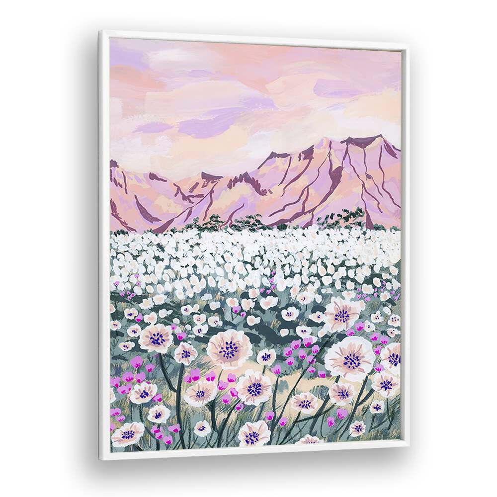 Vibrant PINK DESERT, LANDSCAPE PAINTINGS capture stunning desert beauty by Sarah Gesek, perfect for any living space.