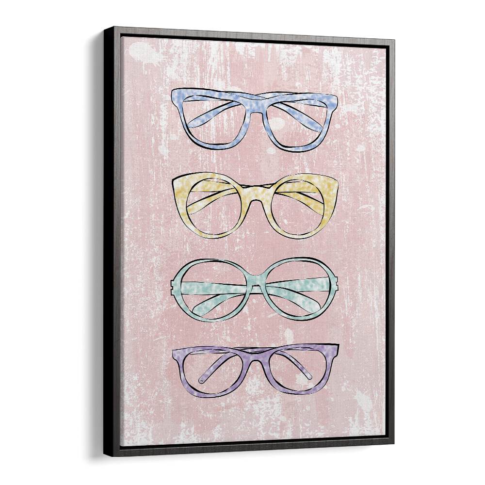 Stylish PINK GLASSES art by Martina Fashion Paintings, perfect for modern decor, featured in chic FASHION POSTERS.