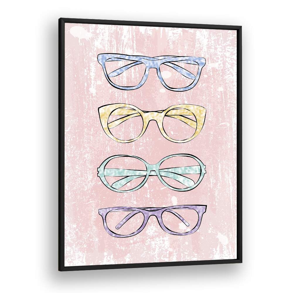 Stylish PINK GLASSES fashion posters by Martina, perfect for modern art lovers and decor enthusiasts.
