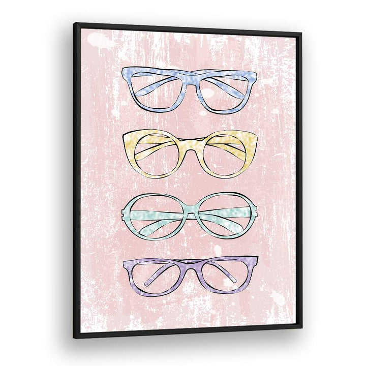 Stylish PINK GLASSES fashion posters by Martina, perfect for modern art lovers and decor enthusiasts.