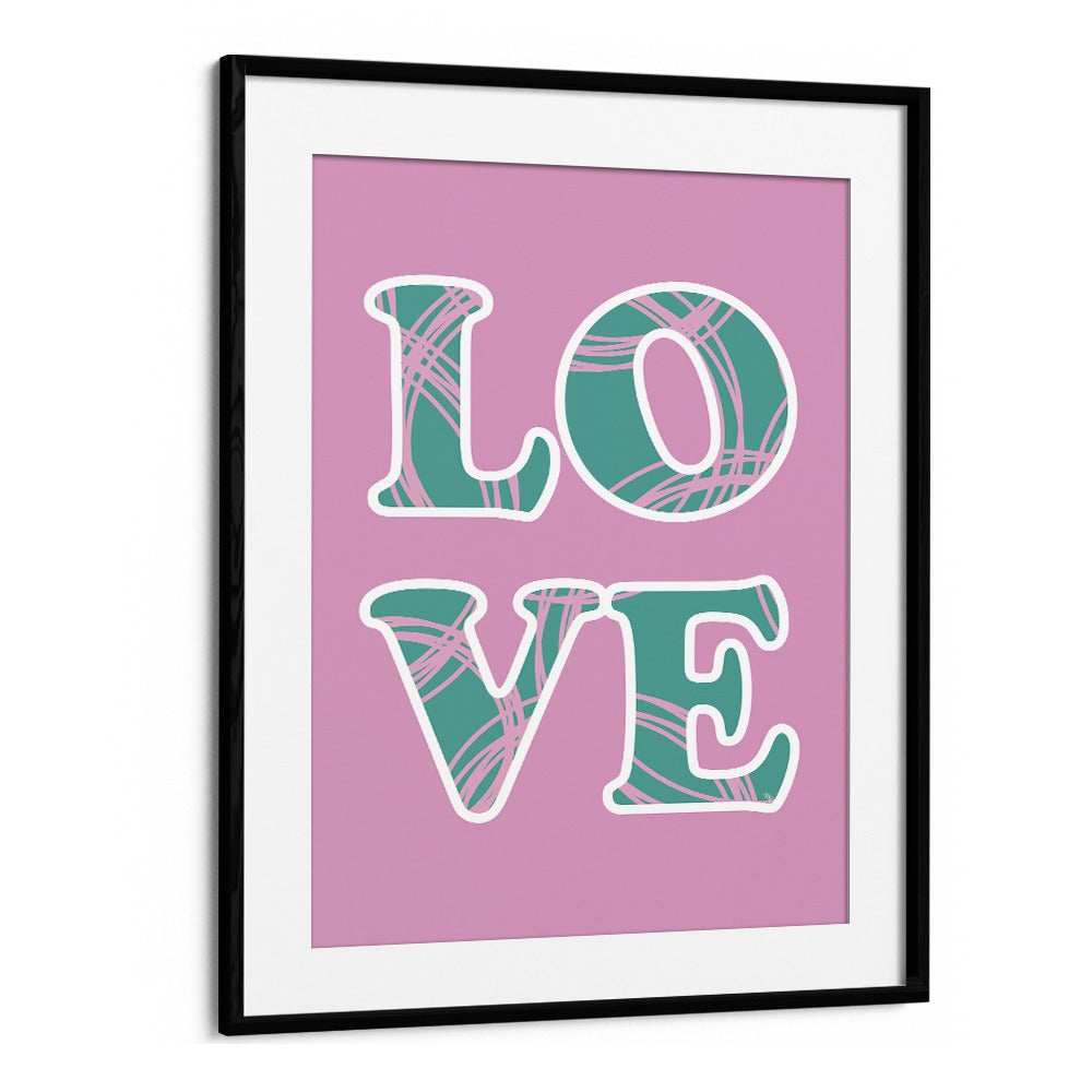 Stylish PINK LOVE, FASHION POSTERS framed art by Martina, perfect for transforming your space with feminine elegance.