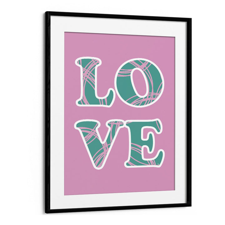 Stylish PINK LOVE, FASHION POSTERS framed art by Martina, perfect for transforming your space with feminine elegance.
