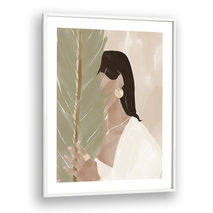 Stylish "Plant Mom" portrait by Ivy Green, perfect for plant lovers seeking artistic home decor. Enhance your space!