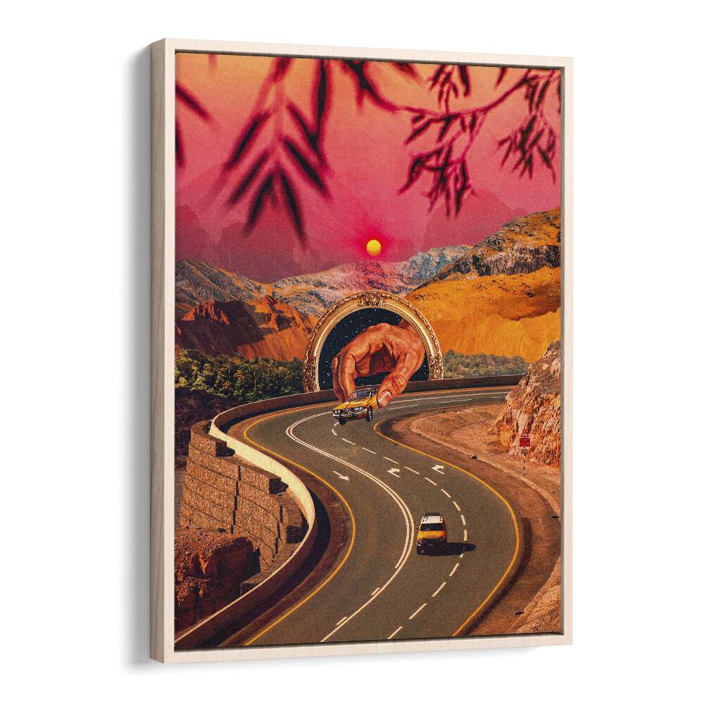 Experience the captivating allure of PLAY TIME, SURREAL ART PRINTS by Taudalpoi, featuring a vibrant landscape scene.