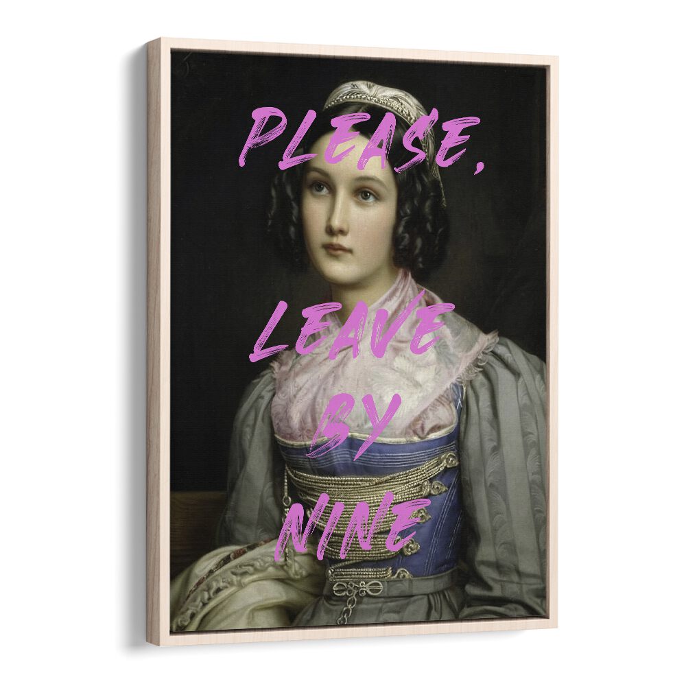 Transform your space with "PLEASE LEAVE, ALTERED ART PRINTS" by The Art Concept, featuring a striking vintage design.