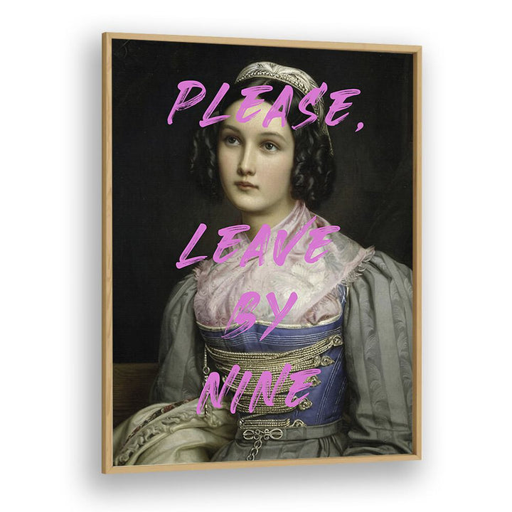 Transform your space with "PLEASE LEAVE, ALTERED ART PRINTS" by The Art Concept in a chic oak frame.