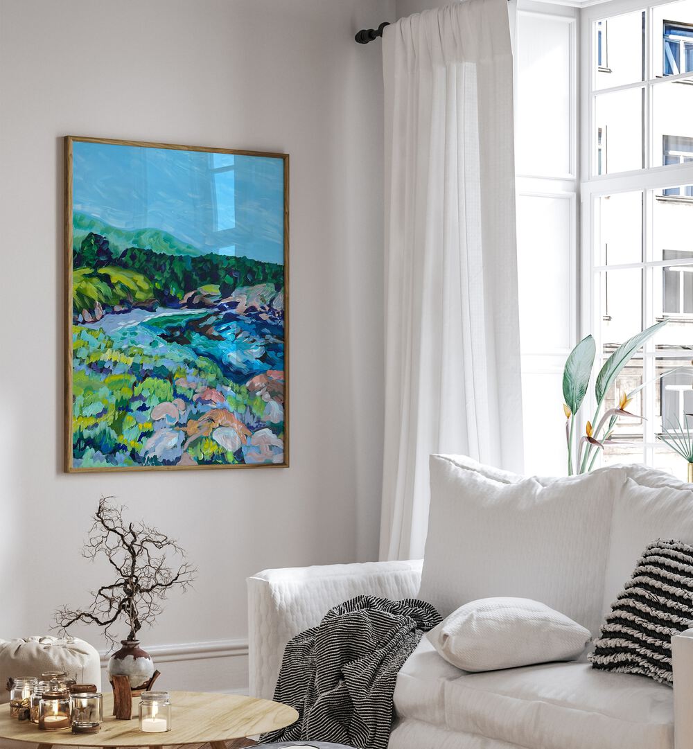 Vibrant POINT LOBOS, LANDSCAPE PAINTINGS by Key and Sea Creative, showcasing California's breathtaking coastal beauty.