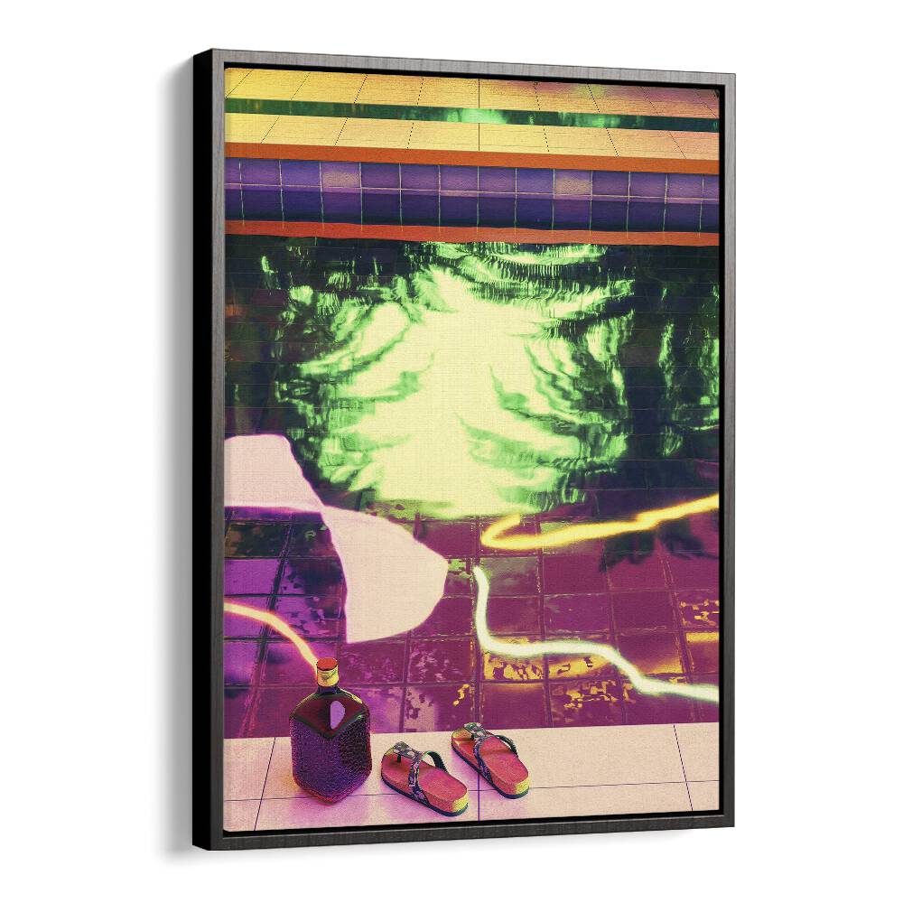 Vibrant Poolside II, Surreal Art Prints by Cosmo Zach, perfect for elevating any space with captivating surrealism.