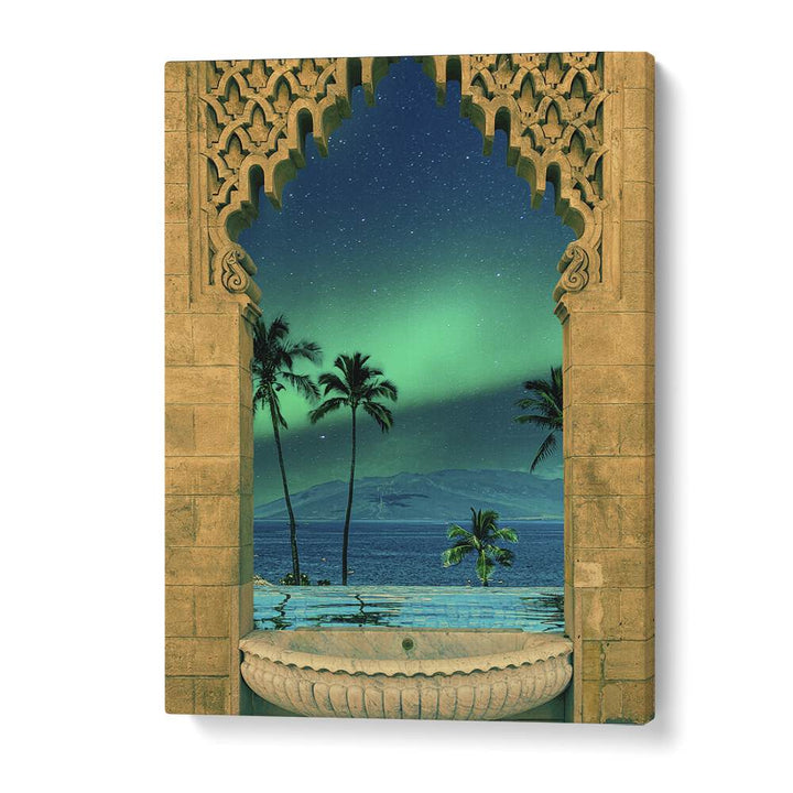 Stunning PORTAL IN TO THE NIGHT, SURREAL ART PRINTS by Cosmo Zach, blending nature and imagination beautifully.