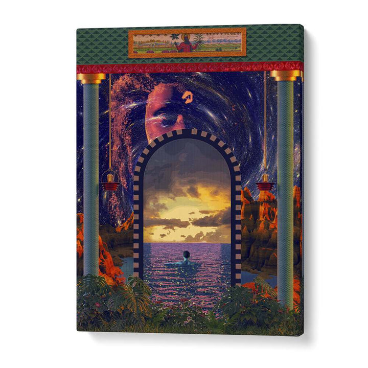 Transform your space with PORTAL TO AN OCEAN II, SURREAL ART PRINTS by Cosmo Zach, showcasing stunning surrealism.
