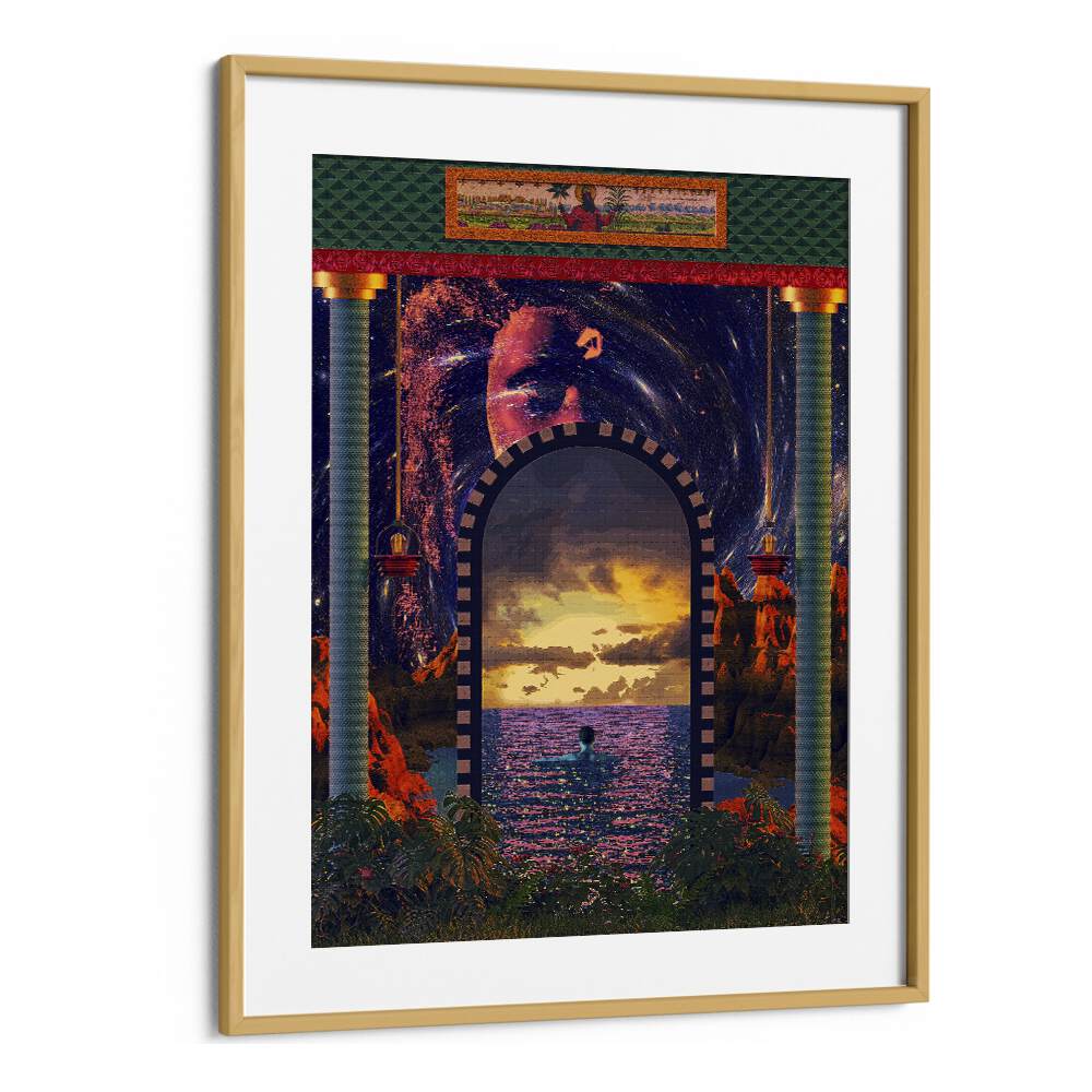 Discover the captivating "PORTAL TO AN OCEAN II, SURREAL ART PRINTS" by Cosmo Zach, perfect for modern elegance.