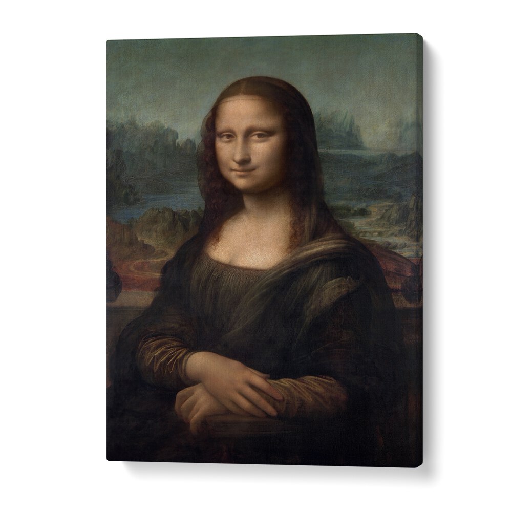 Portrait Of Mona Lisa Vintage Paintings in Gallery Wrap