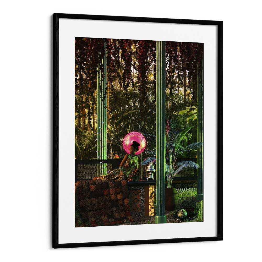 PRINCESS IN A FOREST, SURREAL ART PRINTS by Cosmo Zach captures a dreamlike beauty in vibrant, enchanting detail.