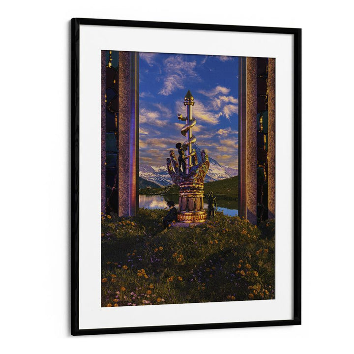 Protection II, surreal art prints by Cosmo Zach, framed piece featuring imaginative landscapes and captivating details.