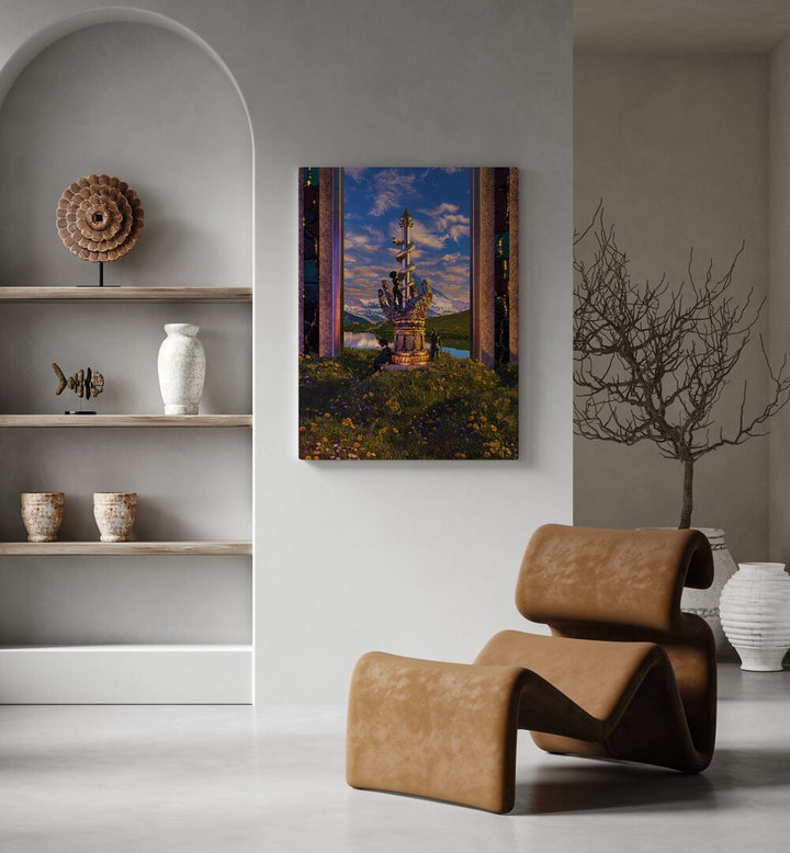 Experience the captivating PROTECTION II, SURREAL ART PRINTS by Cosmo Zach, enhancing your space with imagination.
