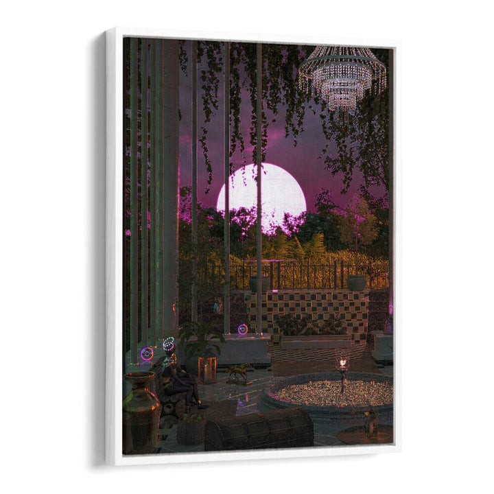 Transform your space with PURPLE MOON PALACE, SURREAL ART PRINTS by Cosmo Zach, blending imagination and elegance.