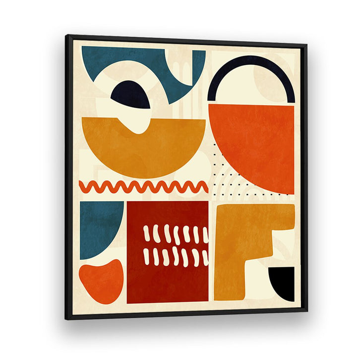 Bright and bold QUADRATE BUNT I, ABSTRACT PAINTINGS by Ana Rut Bre, perfect for modern home decor elegance.