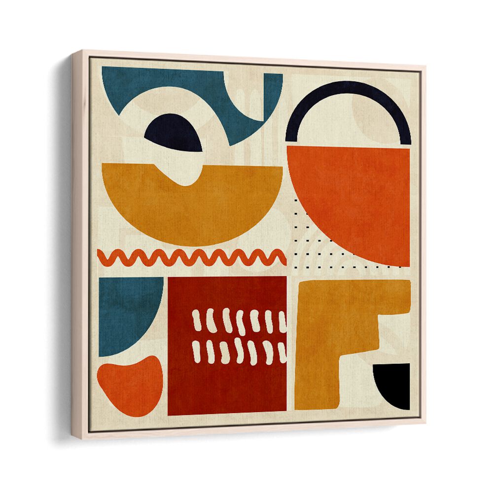 Colorful geometric design of QUADRATE BUNT I, ABSTRACT PAINTINGS by Ana Rut Bre, perfect for modern decor.