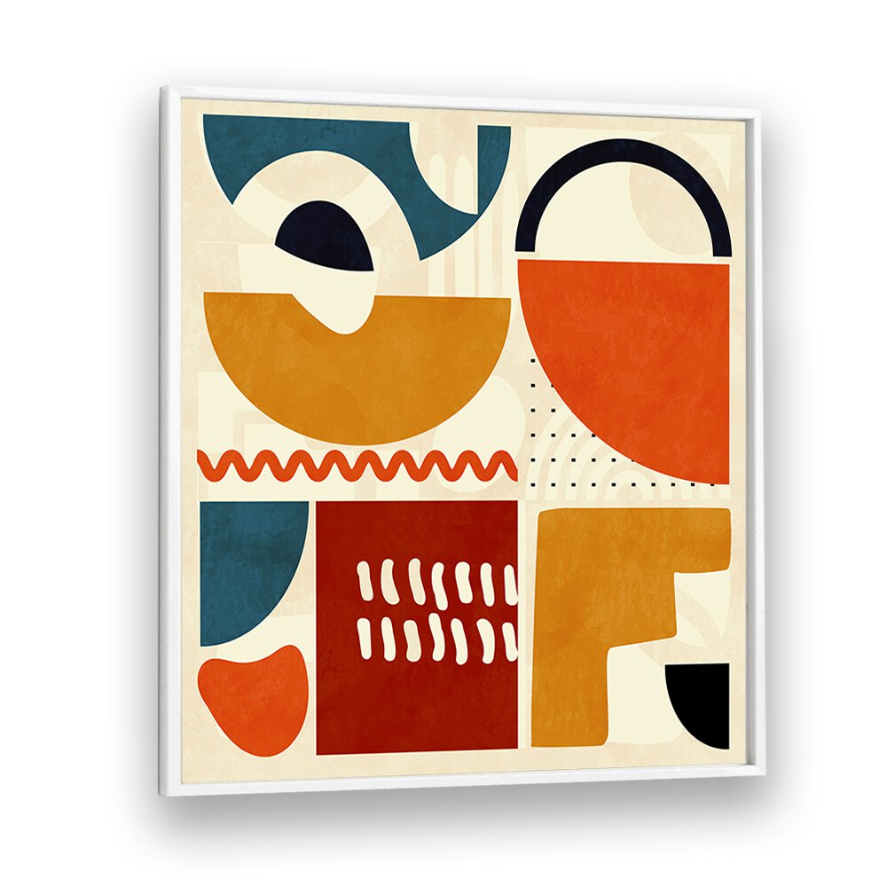 Transform your space with QUADRATE BUNT I, ABSTRACT PAINTINGS by Ana Rut Bre, featuring vibrant geometric designs.