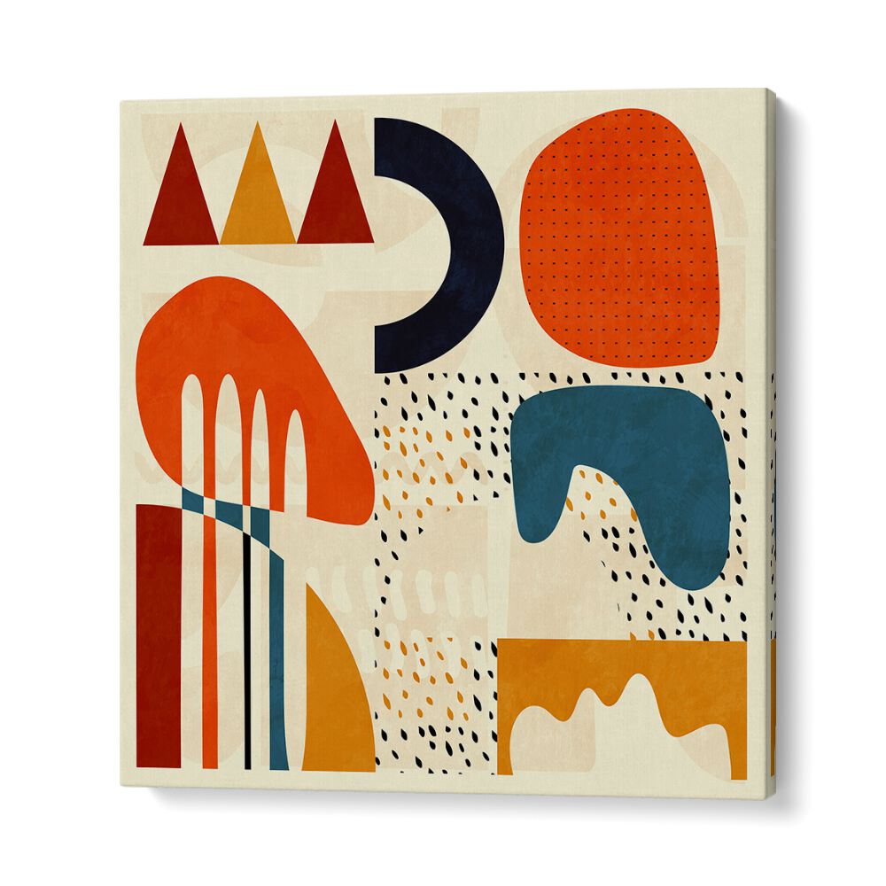 Stunning QUADRATE BUNT II, ABSTRACT PAINTINGS on premium canvas by Ana Rut Bre, perfect for modern art lovers.