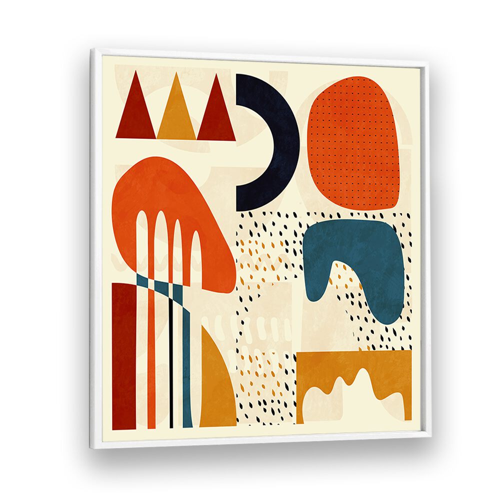 Colorful geometric shapes create a striking visual in QUADRATE BUNT II, ABSTRACT PAINTINGS by Ana Rut Bre.