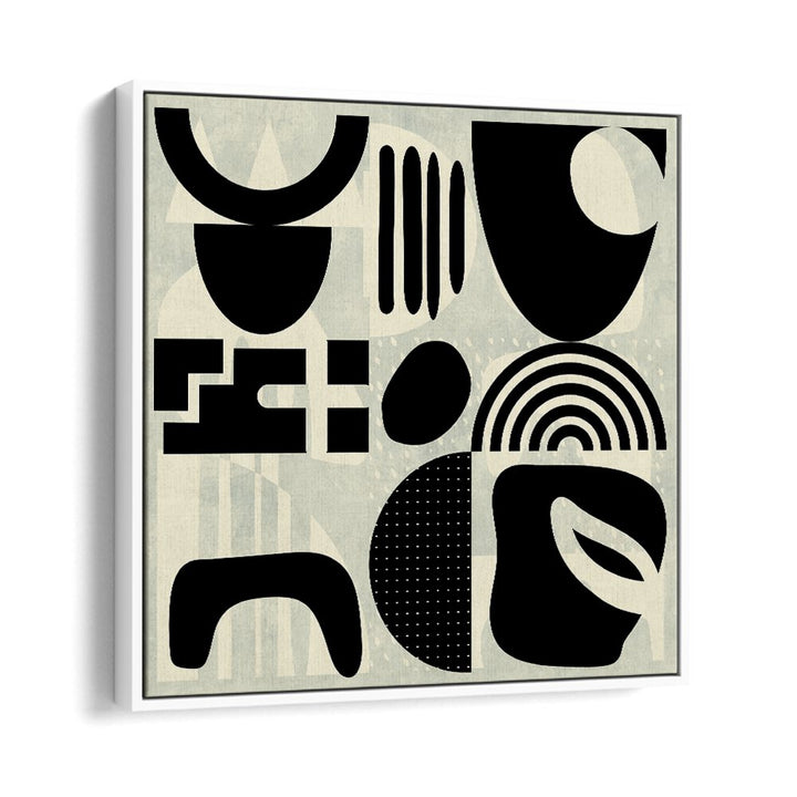 Modern abstract art piece QUADRATE SW KOPIE I, showcasing vibrant shapes, perfect for any inspiring space.