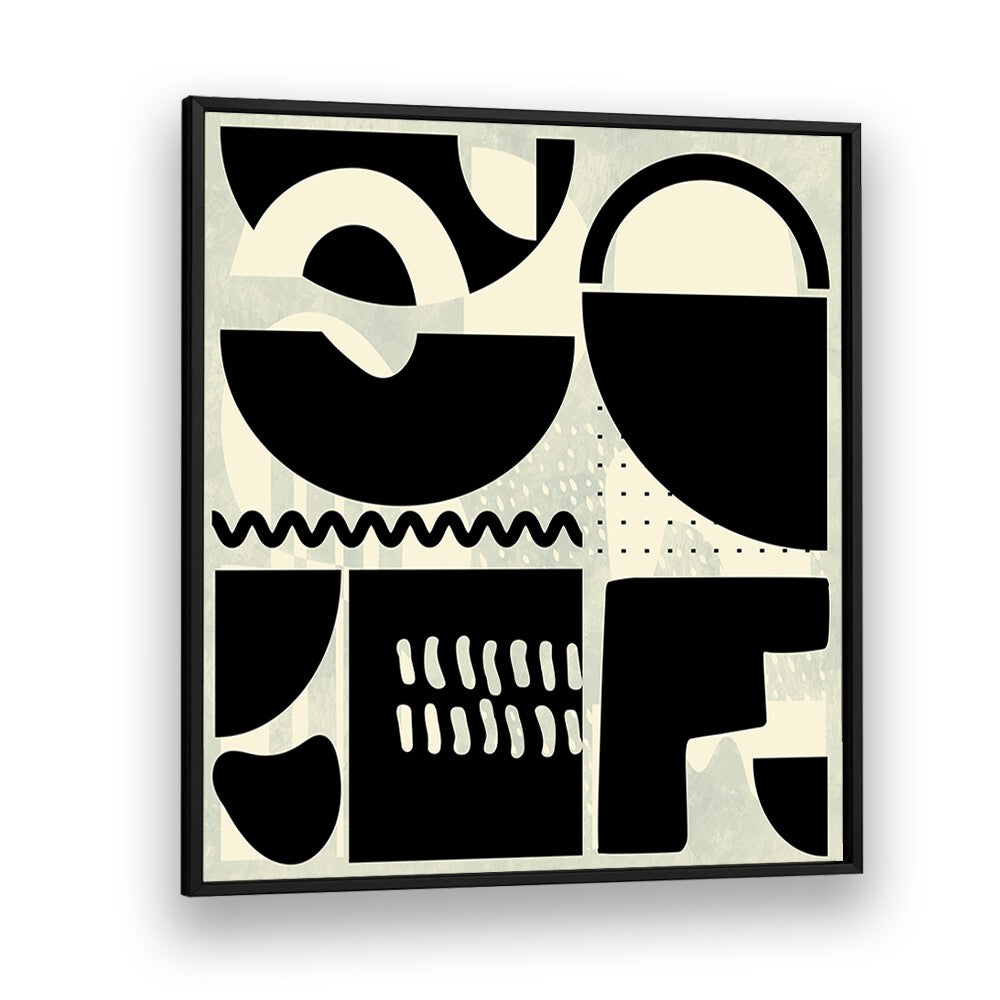 Stylish black and white design of QUADRATE SW KOPIE II, ABSTRACT PAINTINGS by Ana Rut Bre, perfect for modern decor.
