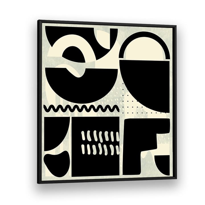 Stylish black and white design of QUADRATE SW KOPIE II, ABSTRACT PAINTINGS by Ana Rut Bre, perfect for modern decor.