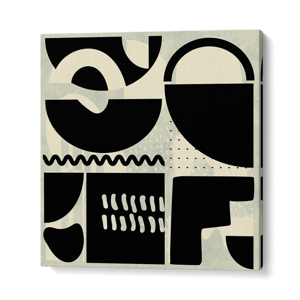 Transform your space with QUADRATE SW KOPIE II, ABSTRACT PAINTINGS by Ana Rut Bre, featuring striking geometric designs.