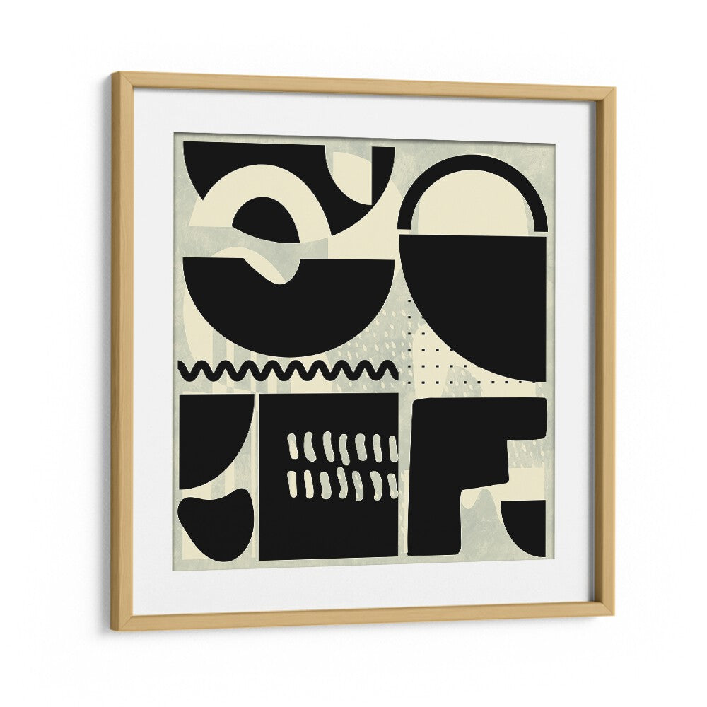 Stunning QUADRATE SW KOPIE II, ABSTRACT PAINTINGS by Ana Rut Bre, framed in oak to elevate your decor.