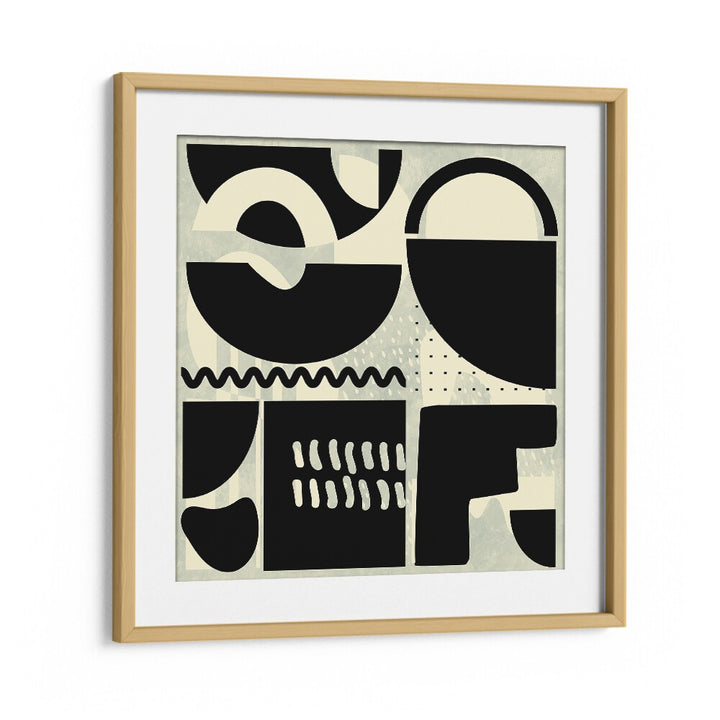 Stunning QUADRATE SW KOPIE II, ABSTRACT PAINTINGS by Ana Rut Bre, framed in oak to elevate your decor.