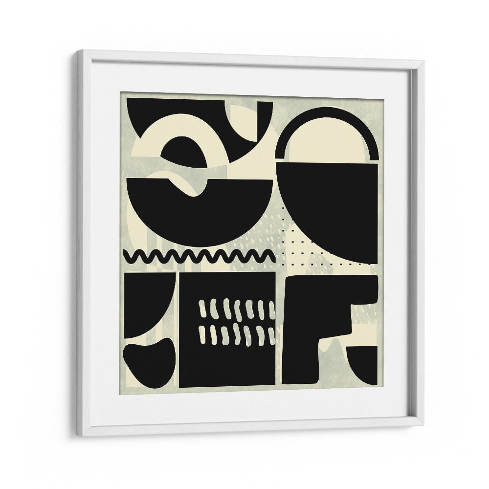 Stunning QUADRATE SW KOPIE II, ABSTRACT PAINTINGS by Ana Rut Bre, framed art piece perfect for modern decor.