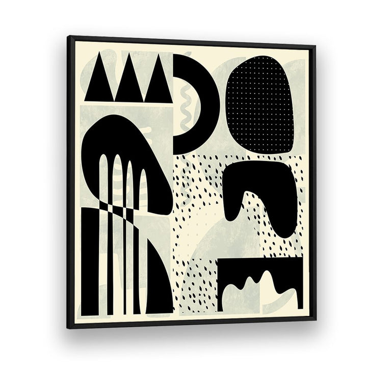 Elegant QUADRATE SW KOPIE III, ABSTRACT PAINTINGS by Ana Rut Bre, showcasing captivating black and white geometric designs.