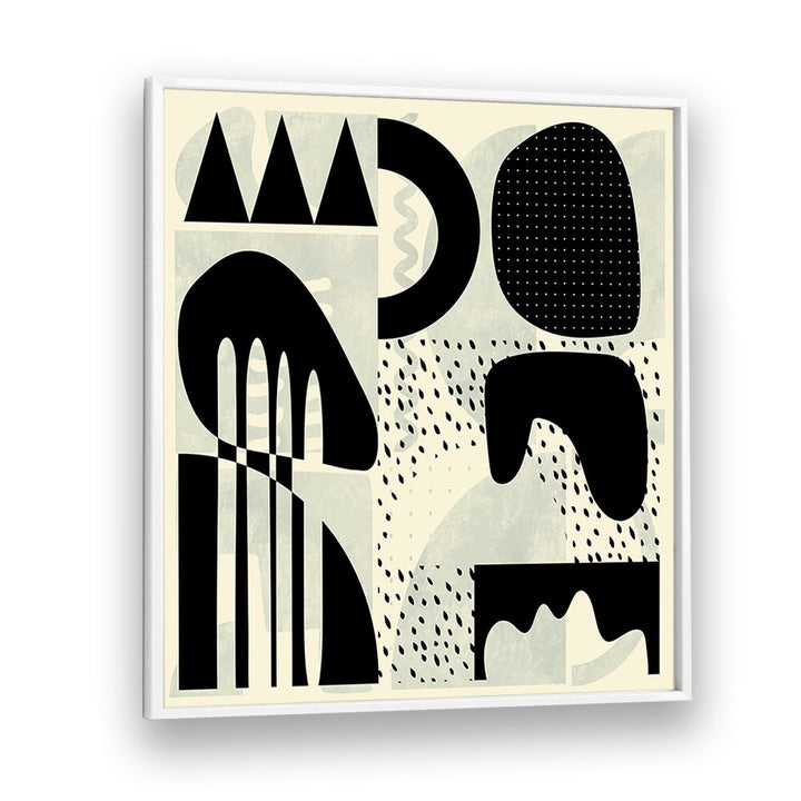 Discover the QUADRATE SW KOPIE III, ABSTRACT PAINTINGS by Ana Rut Bre, featuring captivating shapes in a sleek frame.